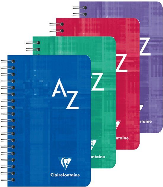 Clairefontaine 8589C, 7.6 x 12.7 cm, 50 pagina's, Cahier, Spiraalgebonden, Softcover, Ruitjes (5 x 5 mm)