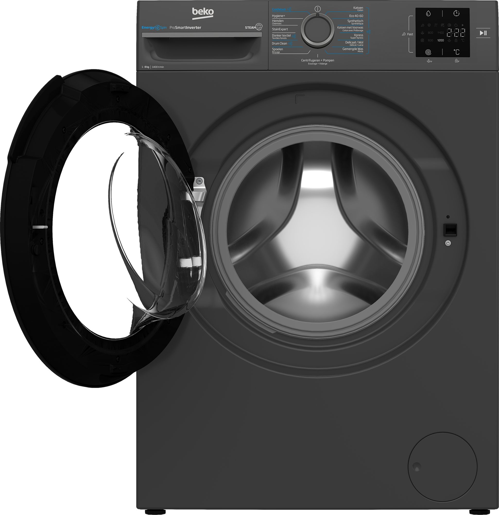 Beko BM3WFT3841A - Wasmachine - Voorlader - 8 kg - 1400 rpm - A
