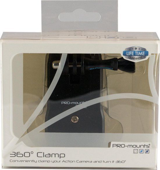 PRO-mounts 360 Clamp - GoPro - Waterproof - Black