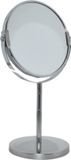 Merkloos / Sans marque Drogisterij Plus Chroom Verzilverde Make-upspiegel Rond Op Standaard - 13 cm