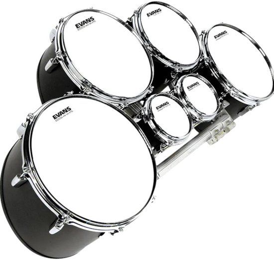 Evans TT10MXW MX White Marching Tenor Drumvel, 10 inch