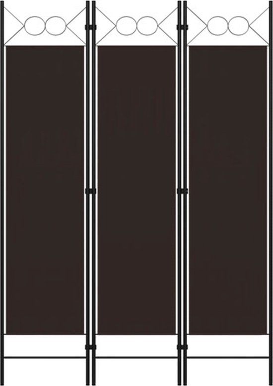 vidaXL Kamerscherm met 3 panelen 120x180 cm bruin