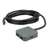 Value USB 3.2 Gen 2 Hub, 4 poorten (2x USB-A + 2x USB-C), met verlengkabel, 3 m
