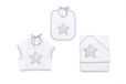 Italbaby set Quadrato spons 3 stuks Little Star Grey