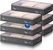 Famanu – Extra grote closet organizer tas 90L met transparant venster 6 stuks 100x50x18
