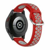 By Qubix Qubix - Siliconen sportbandje met gesp - Rood + grijs - geschikt voor Huawei Watch GT 6 / GT 7 / GT 6 pro / GT 7 pro - 46mm