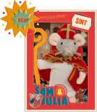 Het Muizenhuis Knuffel Sinterklaas - Pluche Muis Pop Sam en Julia