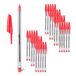 Amazon Basics balpennen, 0.1 cm, Rood/Transparant, verpakking van 36