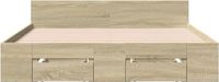 vidaXL Bedframe met lades - bewerkt hout - sonoma eikenkleurig - 160x200 cm