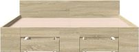 vidaXL Bedframe met lades - bewerkt hout - sonoma eikenkleurig - 160x200 cm