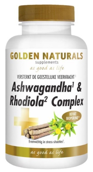 Golden Naturals Ashwaganda rhodiola complex 60 VC