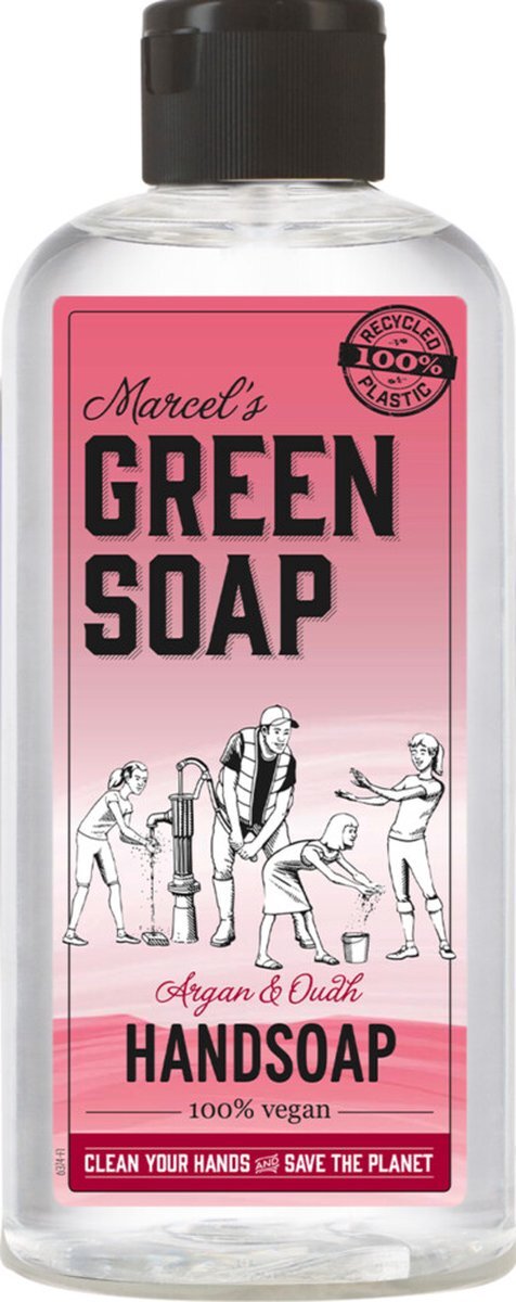 Marcels Green Soap 12x Handzeep Argan & Oudh 500 ml