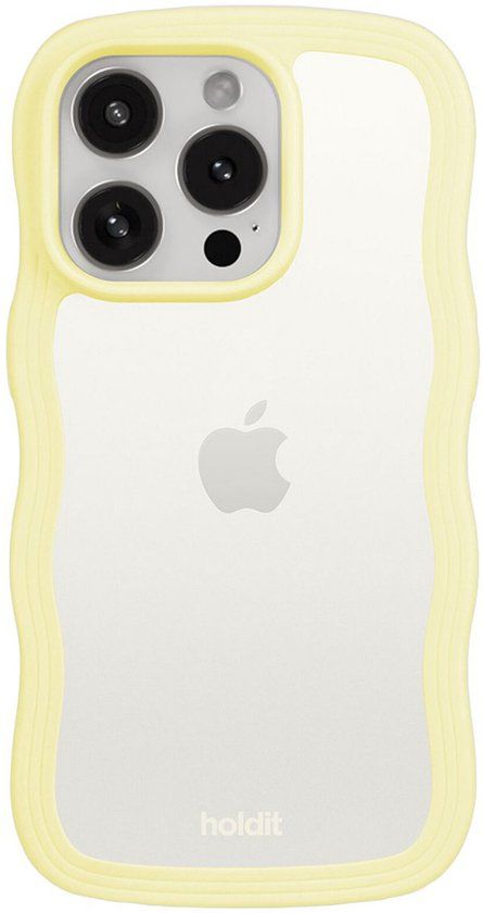 Holdit Wavy Case geschikt voor Apple iPhone 15 Pro Max - Lemonade