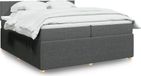 Maison Exclusive - Sommier à lattes de lit avec matelas Gris foncé 200x200cm Tissu