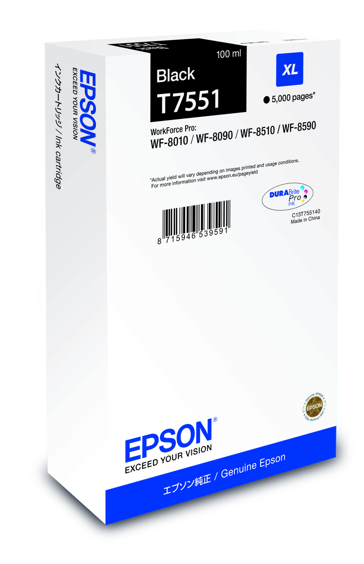 Epson Ink Cartridge XL Black single pack / zwart