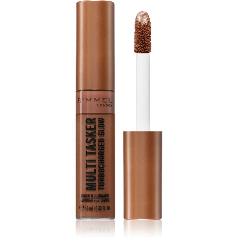 Rimmel London Multi-Tasker Highlighter + Bronzer Illuminante Viso Liquido Glow Turbo Multi Tasker 009 Bougie Girl 15 ml