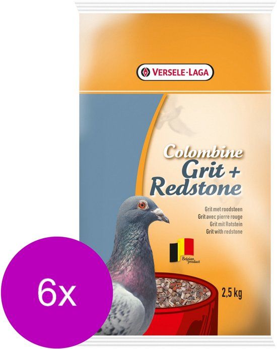 Colombine Grit Met Roodsteen Met Anijs - Duivensupplement - 6 x 2.5 kg