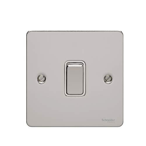 SCHNEIDER ELECTRIC GU2210WPC Ultimate Plate 2-polige schakelaar, 1 versnelling, chroom