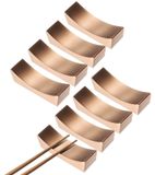 8 supports en acier inoxydable pour couverts, finition rose doré