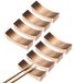 8 supports en acier inoxydable pour couverts, finition rose doré