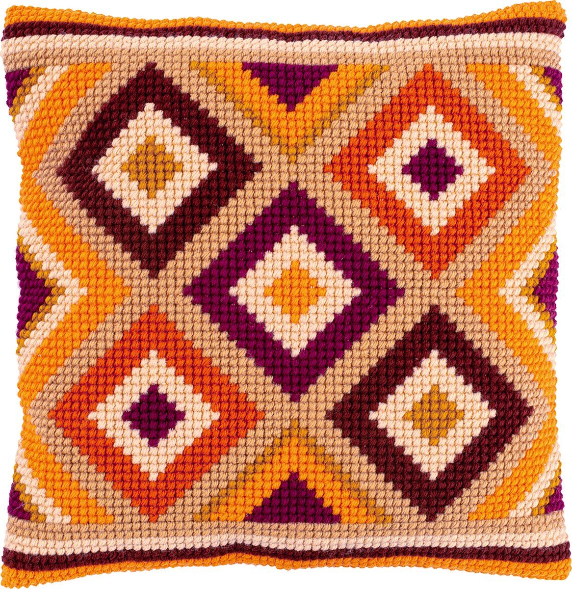 Vervaco Kruissteekkussenset met kelim-motief - 5400946032014