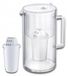 Aquaphor Nord, carafe filtrante en verre, 2,5 litre, avec cartouche filtrante A5 (350 litre), blanc