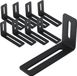 Goodivery ® Verstelbare Zwarte Metalen Hoekverbinders Set van 10