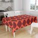 Bonamaison Tafelkleed, Anti-Mold, Sneldrogend, Waterdicht, 100% Polyester Tafellaken, Oranje Bordeaux, 140 x 160 Cm - Ontworpen en Vervaardigd in Turkije