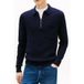 Tommy Hilfiger Lambswool Zip Polo Desert Sky Maat: XL