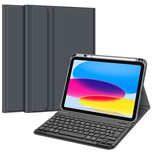 Fintie Frans AZERTY-toetsenbord voor iPad 10e generatie 2022 10,9 inch - Space Grey