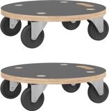 vidaXL - Meubelhondjes - 2 stuks - rechthoekig - 250 kg - Ø38x11,5 cm