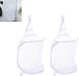 Sans marque 2 pièces panier à linge suspendu - Panier à linge pliable en maille - Sac de rangement mural - Avec crochet - Facile à utiliser - Gain de place - Convient pour ranger le linge sale à la maison, en camping, dans les hôtels - Blanc