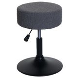 HWC-C22 Tabouret Bouclé Gris Foncé