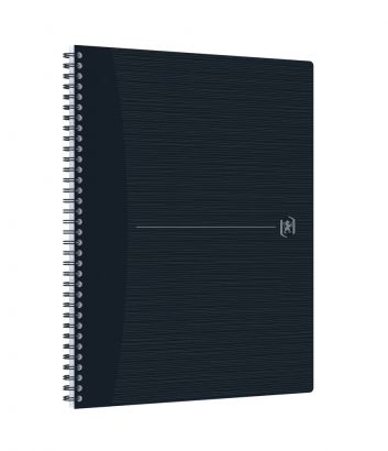 Oxford Origin A4+ Spiraalblok - 70 vel - Zwart - Geruit