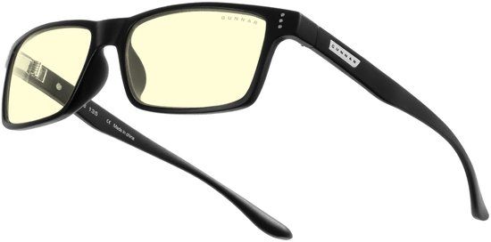 Gunnar Optiks GUNNAR Vertex Gaming Bril - Computerbril - Blauw Licht Bril - Blue Light Glasses 1.0 Sterkte - Onyx - Amber