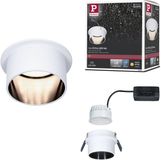 Paulmann LED-inbouwlamp 3-Step-Dim Gil Coin IP44 rond 68 mm Coin 6W 470lm 230V dimbaar 2700K Wit mat, Zwart mat