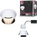 Paulmann LED-inbouwlamp 3-Step-Dim Gil Coin IP44 rond 68 mm Coin 6W 470lm 230V dimbaar 2700K Wit mat, Zwart mat