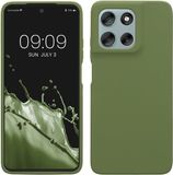 kwmobile telefoonhoesje geschikt voor Motorola Moto G56 5G - Hoesje met siliconen coating - Smartphone case in grasgroen