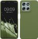 kwmobile telefoonhoesje geschikt voor Motorola Moto G56 5G - Hoesje met siliconen coating - Smartphone case in grasgroen