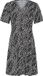 b.young BYMMJOELLA SHORT VNECK DRESS 4 Dames Mini jurk Zebraprint Viscose Nature Vibes Meteorite Maat 34