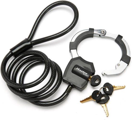 Master Lock Kabelslot voor Fiets of E-step - 100 cm - Zwart