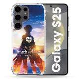Cokitec Samsung Galaxy S25 Hoesje - Versterkt - Manga Attack on Titan Sun
