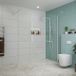 Fortifura Galeria inloopdouche - 180x200cm - helder glas - wandarm - mat wit