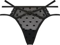 Hunkemöller Dames Lingerie String Melda - Zwart - maat M