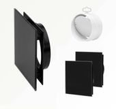Sunshower Ventilatierooster Set 2 Stuks - 13x13 cm - Vierkant - Zwart