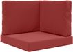 vidaXL Coussin de banc d'extérieur Polyester Rouge vin 60 x 60 cm