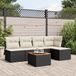 Maison Exclusive - Ensemble de jardin d'extérieur, 6 pièces, avec coussins, noir, en polyrotin