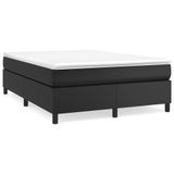vidaXL Boxspring met matras, kunstleer, zwart, 180x200 cm
