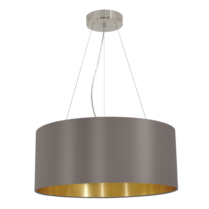 EGLO Maserlo Hanglamp - Nikkel, Cappuccino - E27
