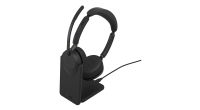 Jabra Evolve3 65 - Draadloze headset met twee USB-C-aansluitingen en ANC | Gecertificeerd voor Microsoft Teams | Inclusief oplaadstandaard